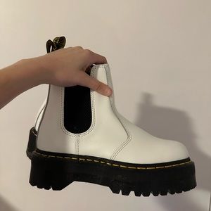 Doc martins Chelsea white boots